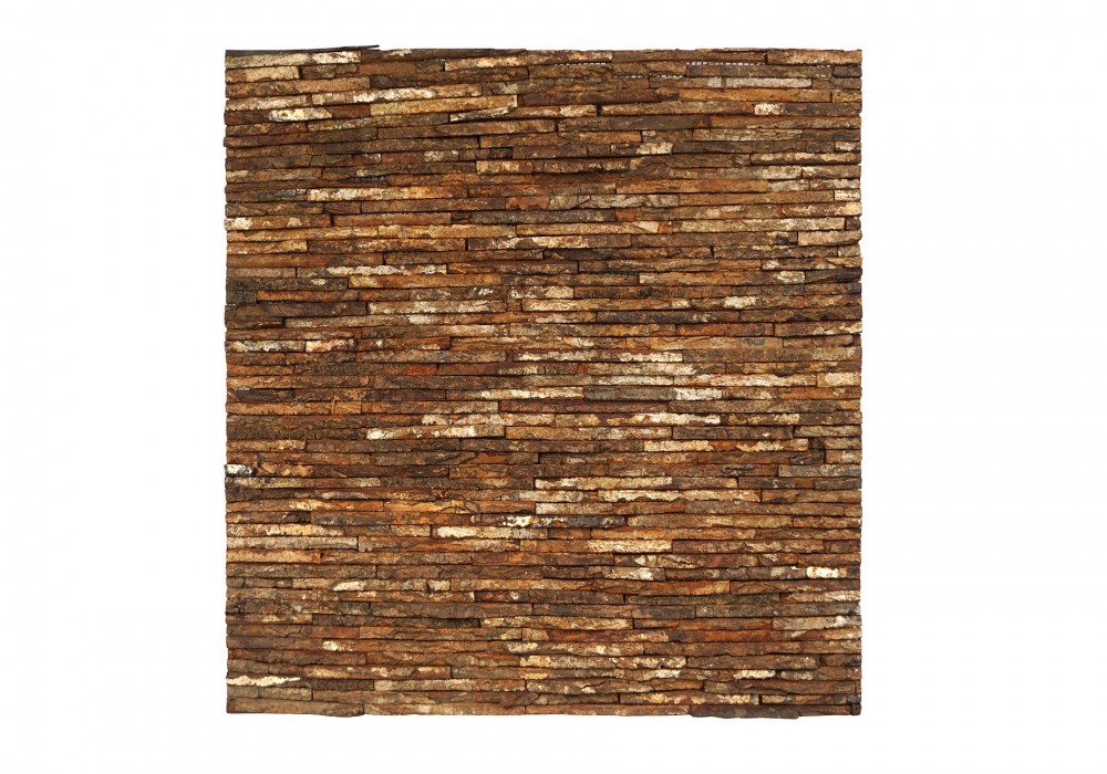 Candi Bima mahogany bark line natural paneel vooraanzicht