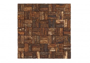 Prambanam besar mahogany bark natural paneel vooraanzicht