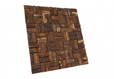 Prambanam besar mahogany bark natural paneel zijaanzicht